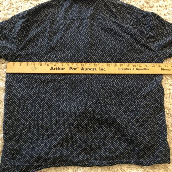 Nat Nast Silk Blend Geometric Design Mens SS Button Up Sz XL Shirt - Picture 7 of 8